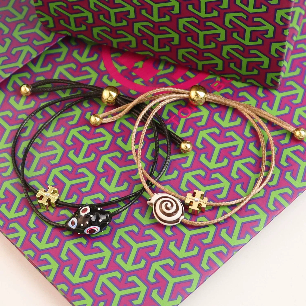 Tory Burch Sea Life Shell Design Adjustable Gold Plated Kids Bracelet